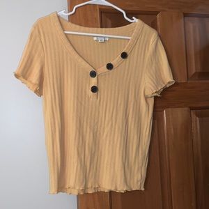American Eagle button crop top